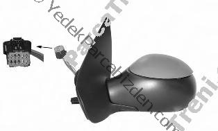 PEUGEOT 206 KAPI AYNASI ELEKTRİKLİ SOL ( GTİ ) 1998>2008