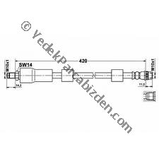 CITROEN C4 ARKA FREN HORTUMU SOL 2004>2009