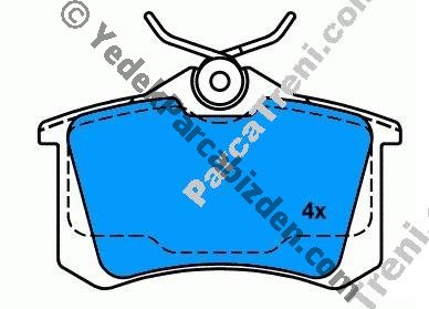 PEUGEOT PARTNER 1.6cc HDİ ARKA FREN BALATASI 2008>2010